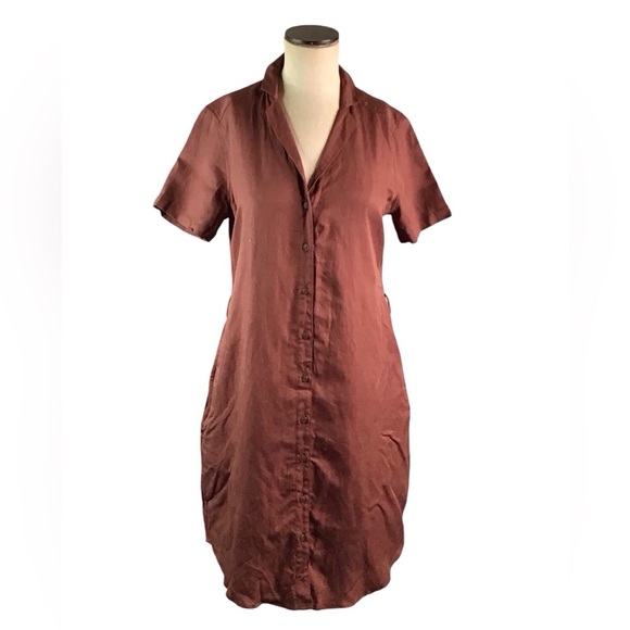 Bridge & Burn Shirt Dress With Pockets, NWT - Picture 1 of 5